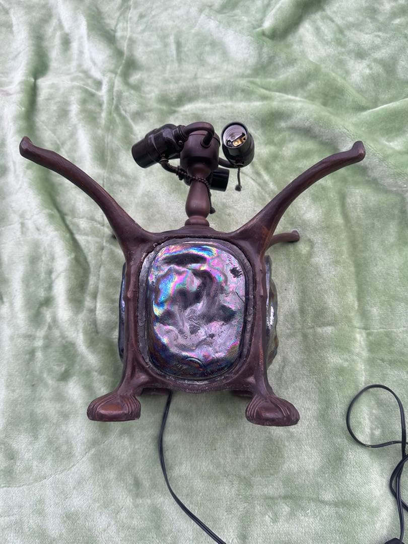 ステンドグラスライト　アンティーク　レトロ　昭和 ランプ