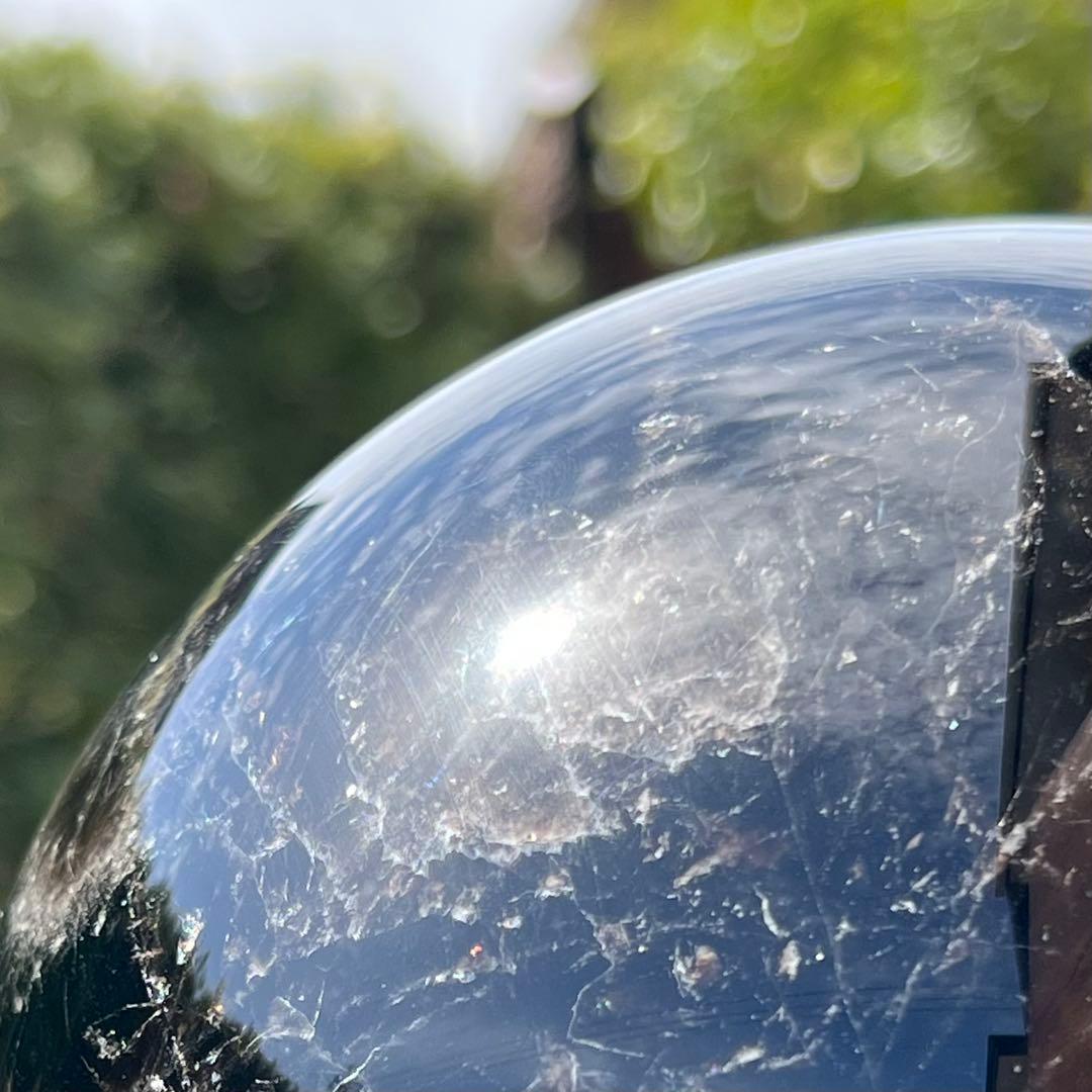 ✮極みの逸品✮✨漆黒玉超ハイパワー 黒水晶✨スターモリオン 黒水晶 丸玉 天然石