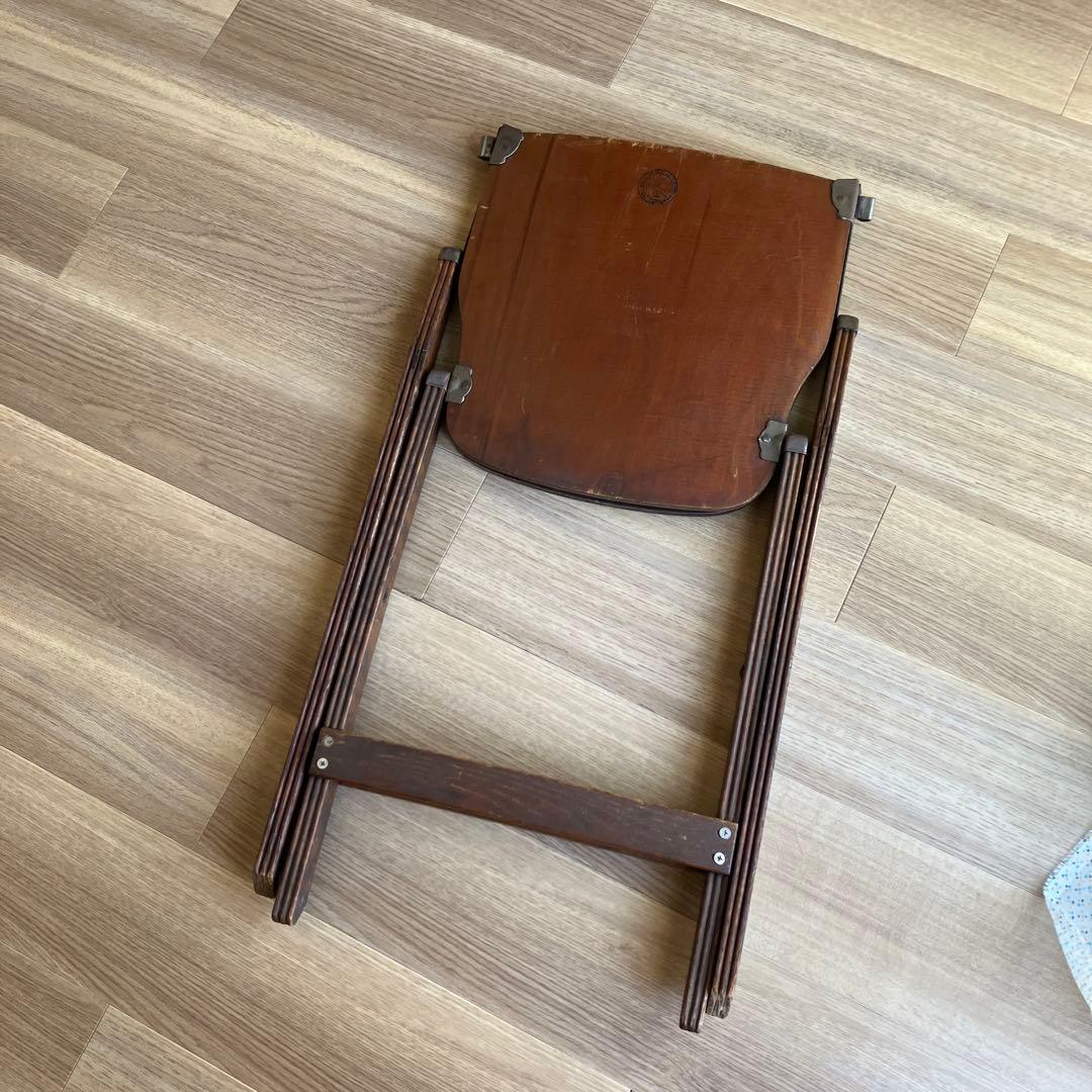 アンティーク　折り畳みたチェア　木製