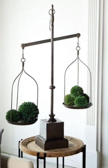 オブジェ 天秤 置物 アイアン アンティーク シャビーシック 85559SC