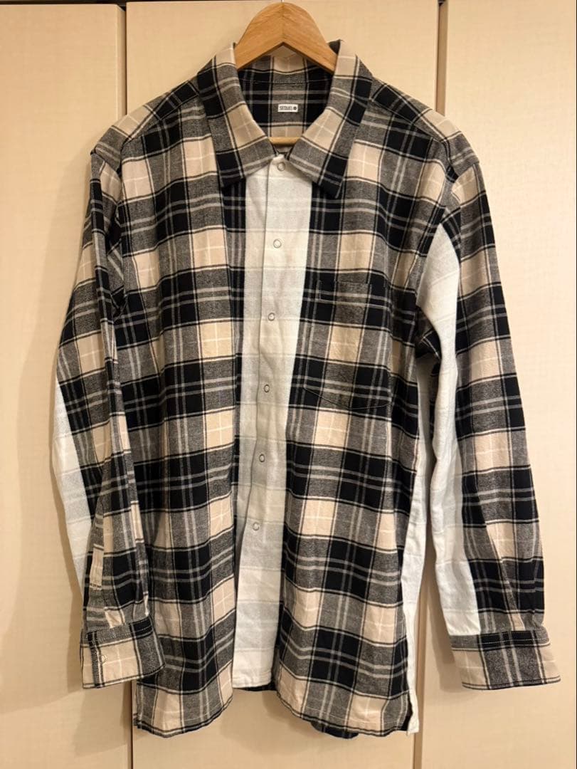 SEQUEL チェック柄長袖シャツ Lサイズ