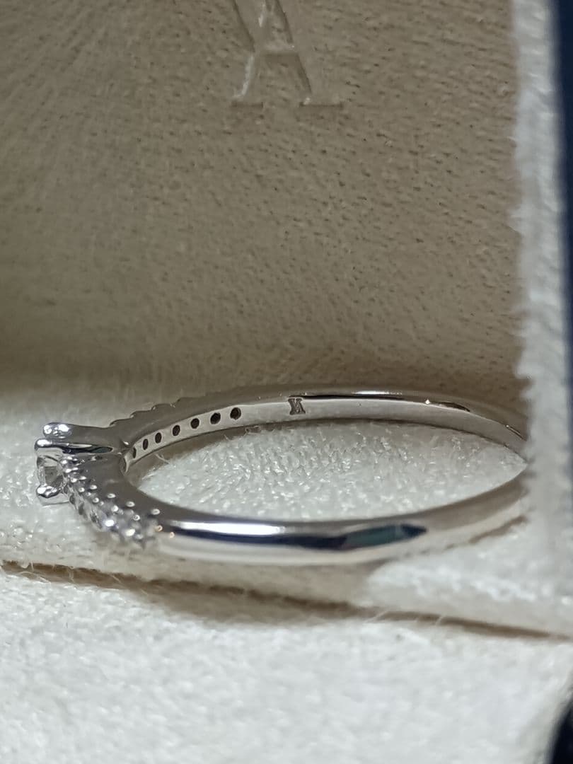 ヴァンドーム青山 Pt950 ダイヤモンド 一粒ダイヤ ハーフエタニティ リング