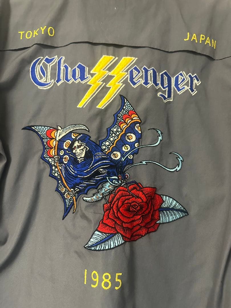 Challenger 刺繍 ジップアップジャケット 1985年 M コットン
