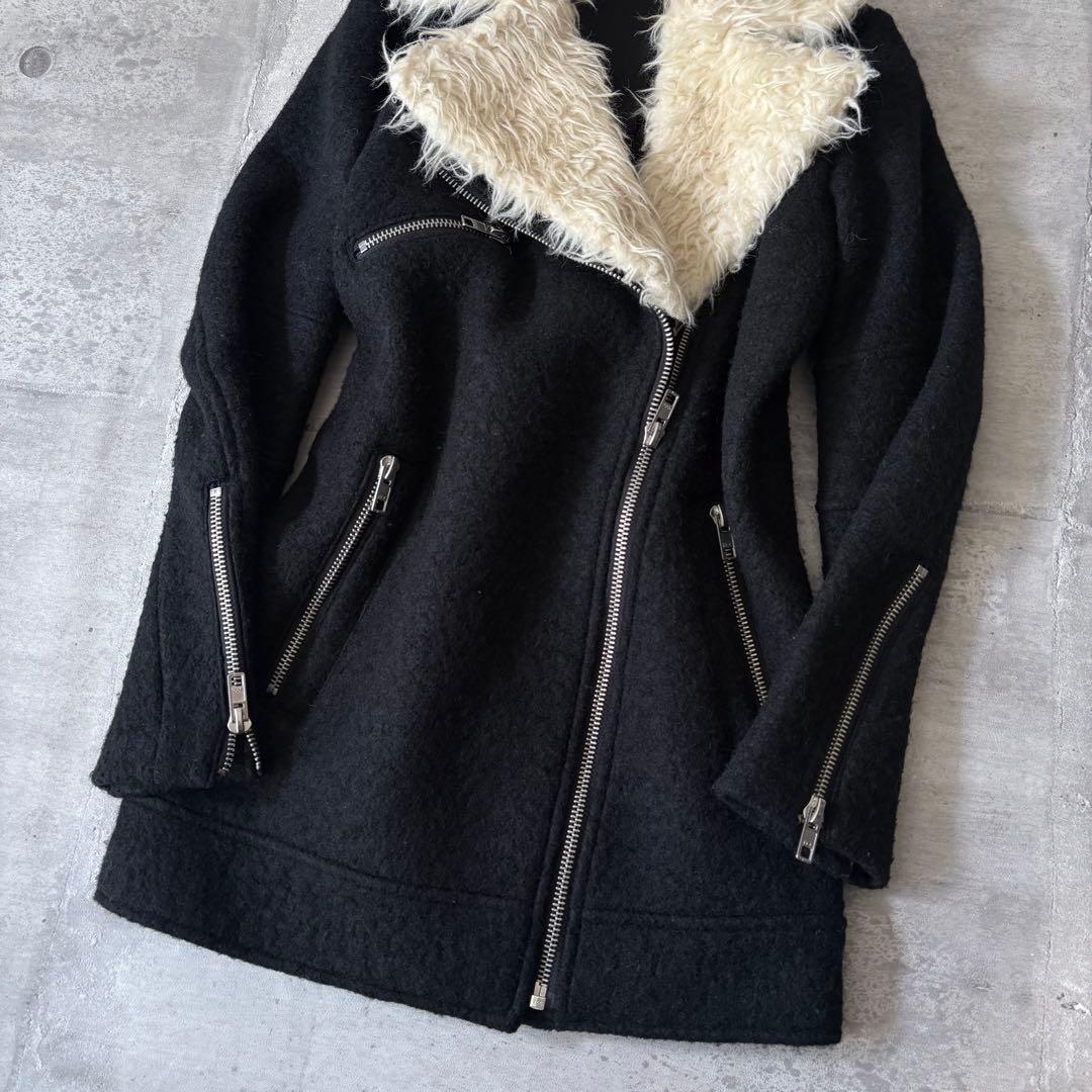 ジャケット・アウター archive wool riders jacket long far y2k