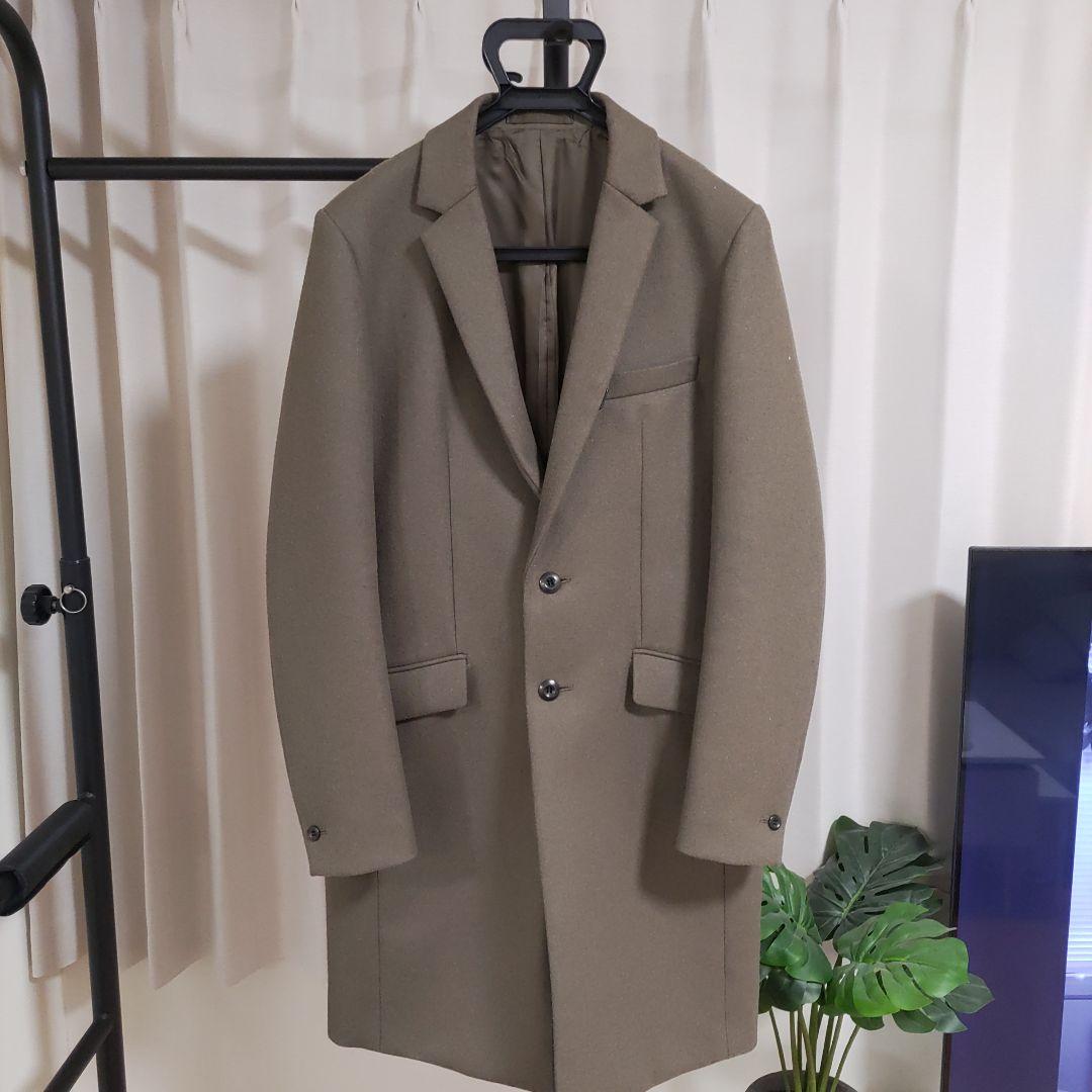 Attachment STUDIOUS別注 カシミア混 チェスターコート カーキ