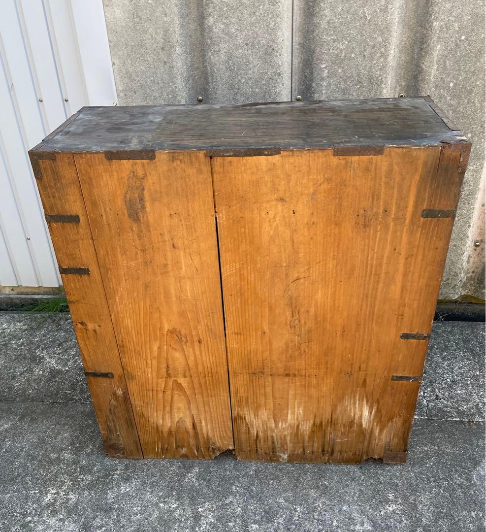 稀少/昭和初期/古道具/当時物/古材/棚/和箪笥/箪笥/棚/小引き出し/金具/②