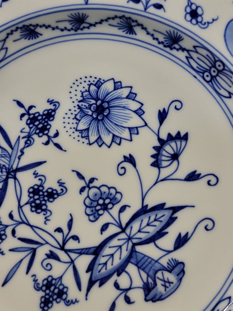 未使用近✨マイセン ブルーオニオン プレート 20cm皿 サラダ デザート2枚②