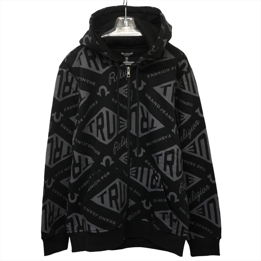 TRUE RELIGION トゥルーレリジョン フルジップ パーカー L 黒