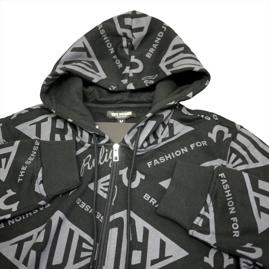TRUE RELIGION トゥルーレリジョン フルジップ パーカー L 黒