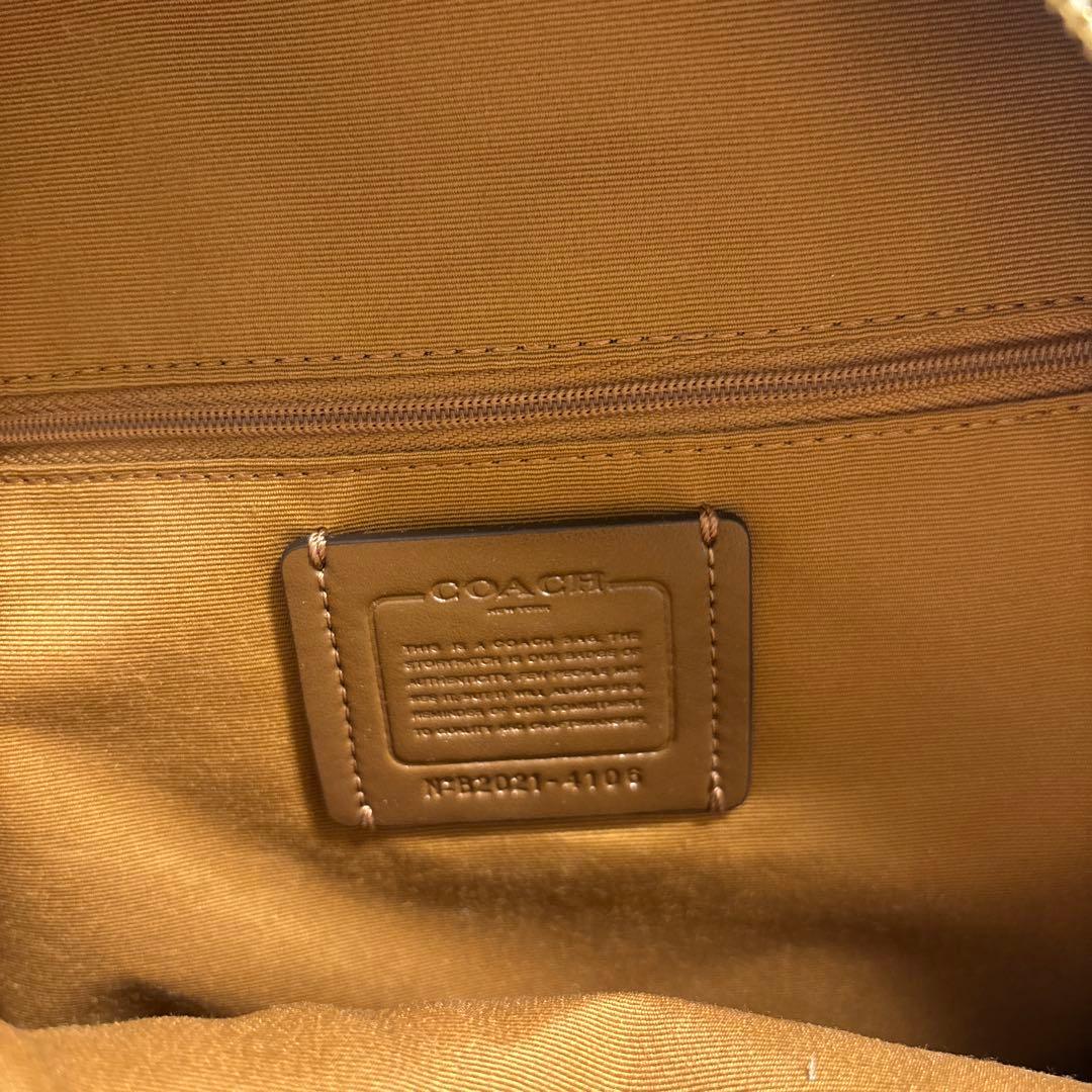 COACH ミニ チャーリー リュックサック 花柄 レザー アイボリー