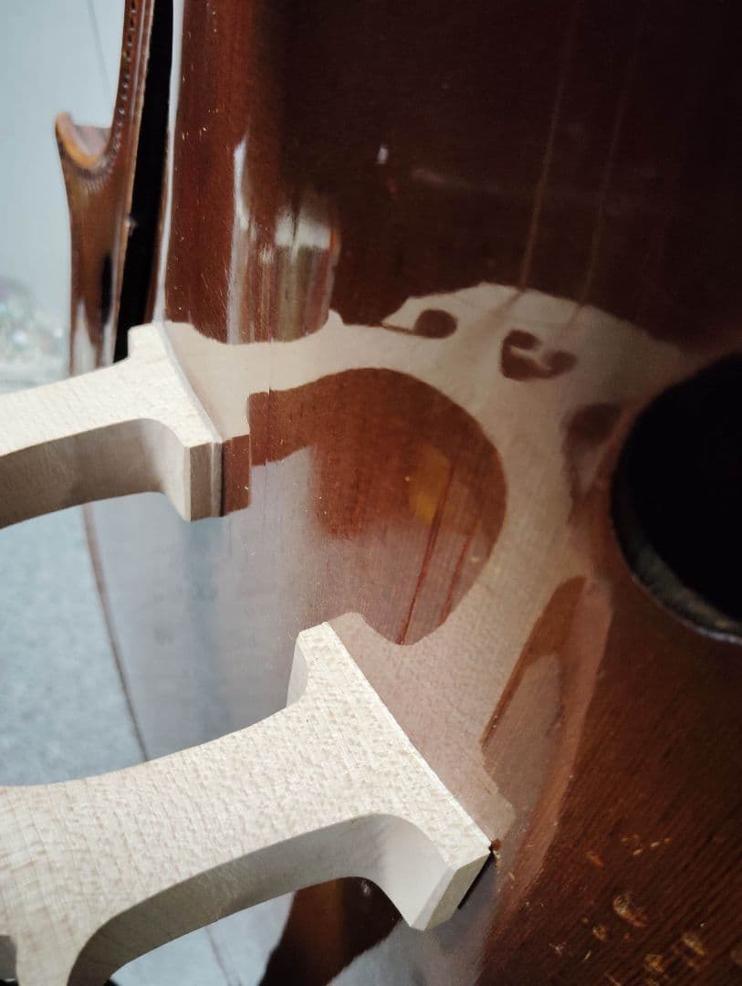 コントラバス ウッドベース チャキ F-20 表単板 ケース付 スピロコア弦