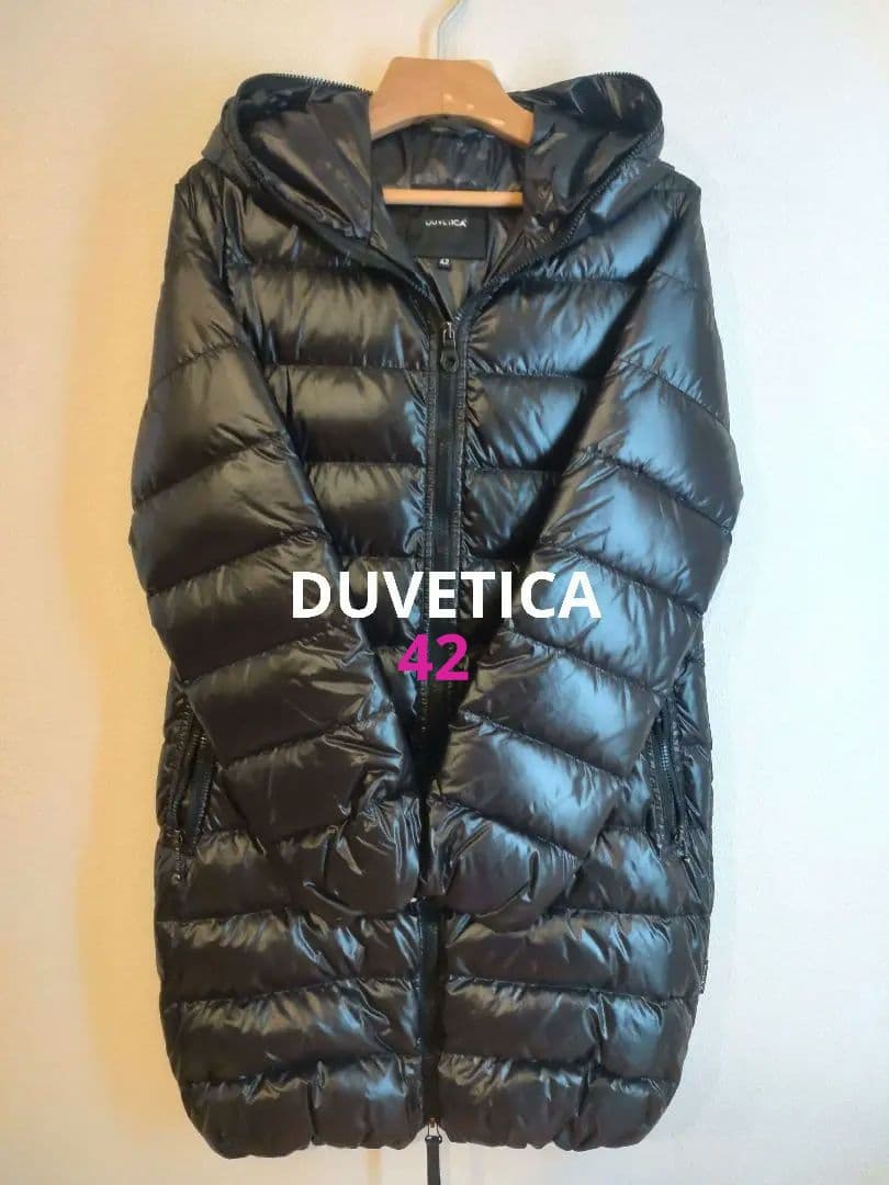 DUVETICA ブラック ダウンコート 42