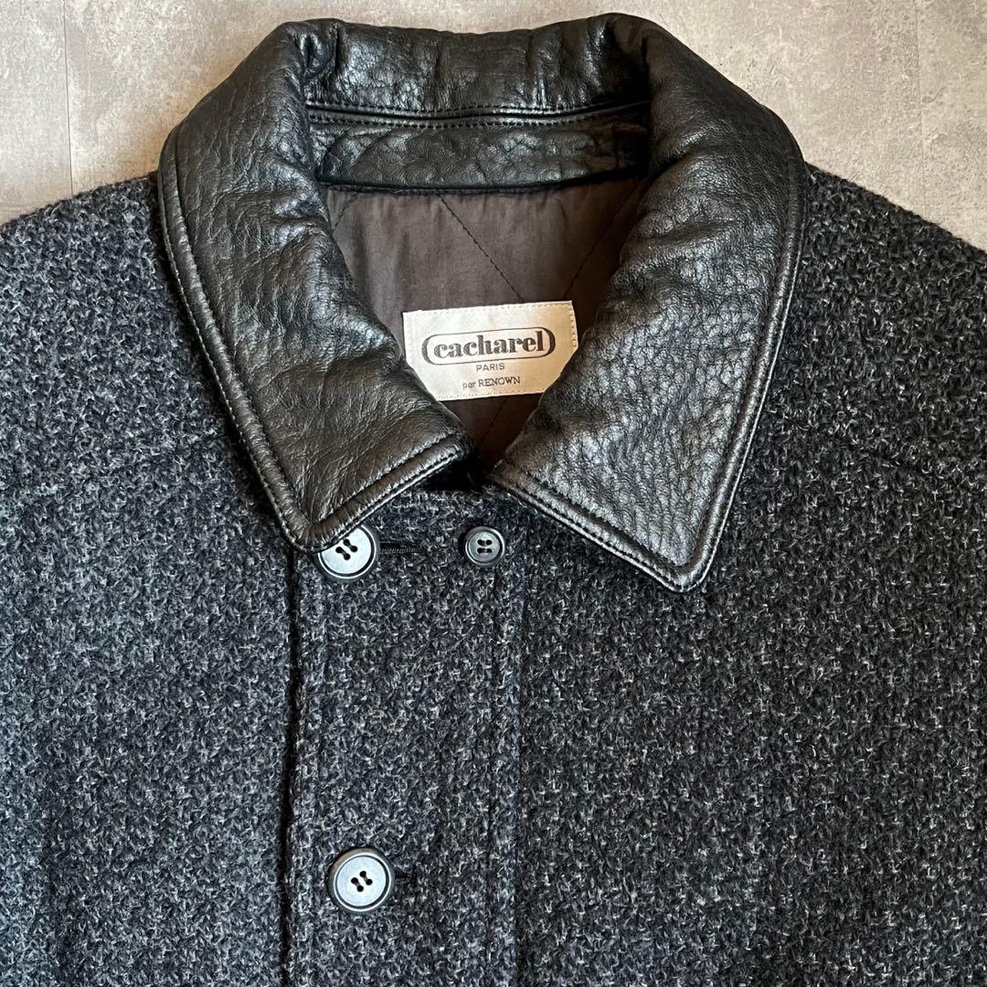 ジャケット・アウター archive RENOWN neck leather wool jacket