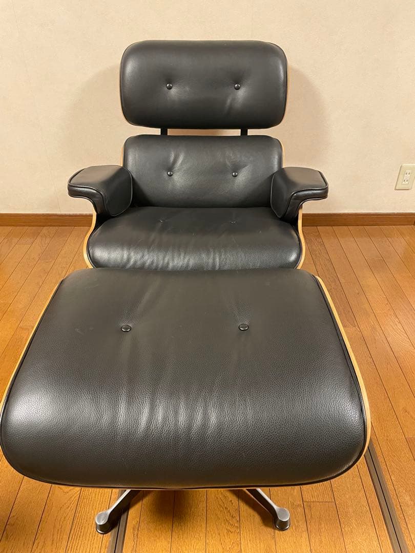 ②美品　イームズ　ウォールナット　ラウンジチェア　オットマン　EAMES