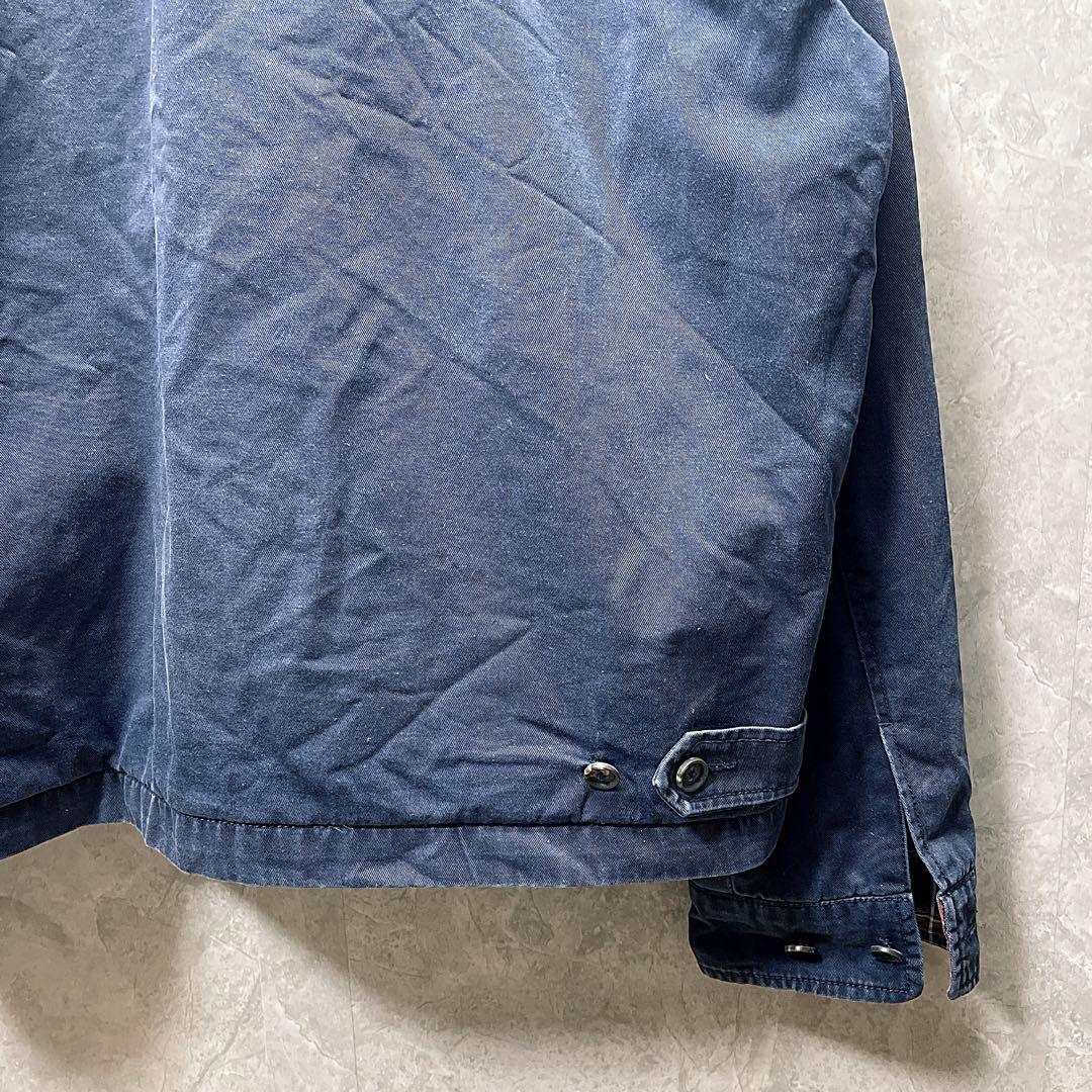 90s〜00sポロ ラルフローレン スイングトップ L 紺 フェード チェック