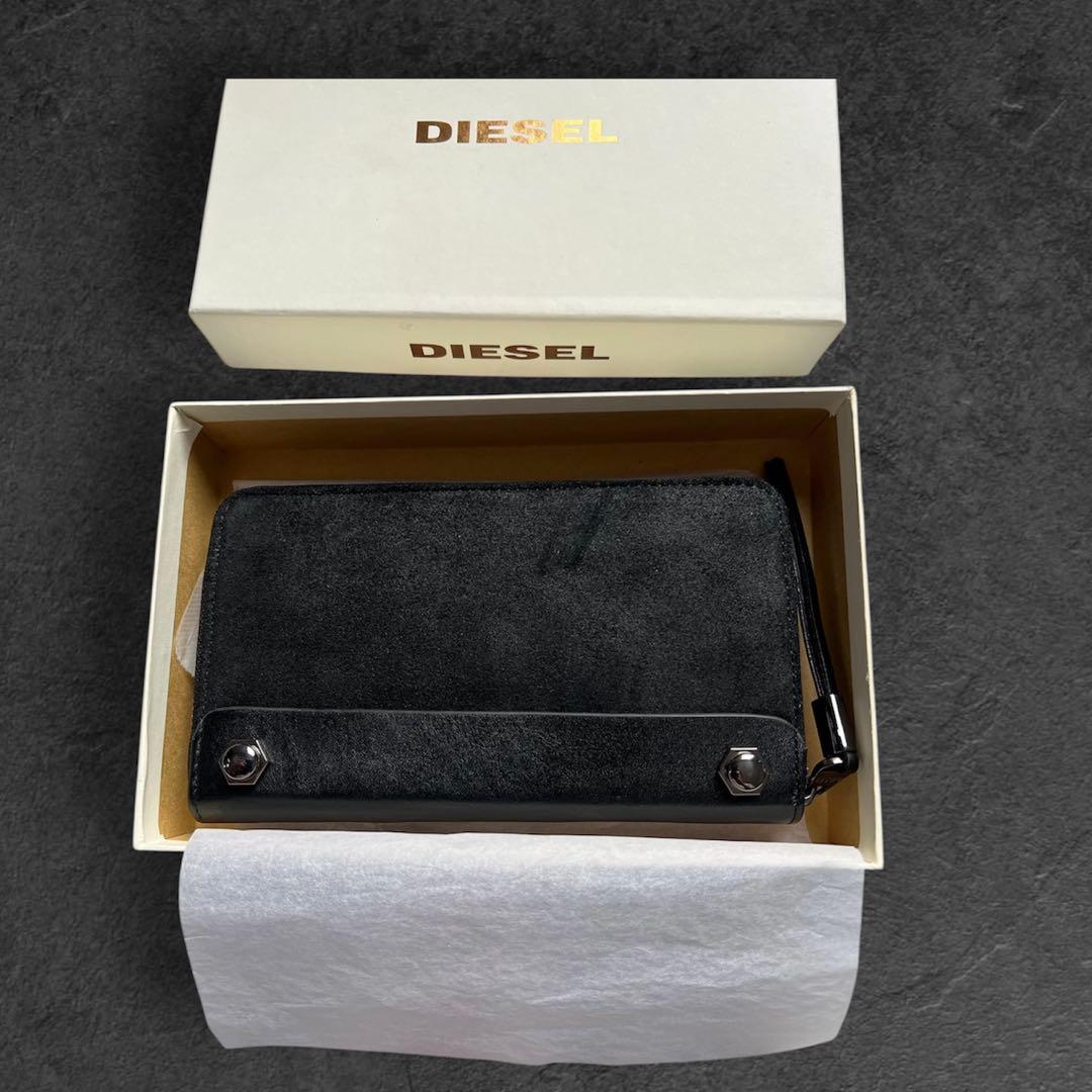 DIESEL 長財布 ブラック グレー