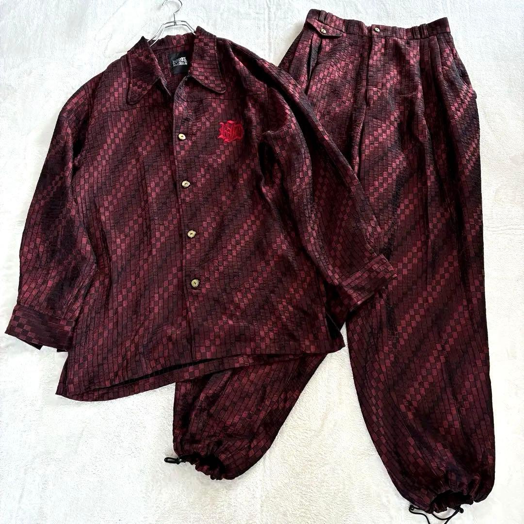 ちかまる　ジュベナイルデリンクエント 総柄 セットアップ 2XL