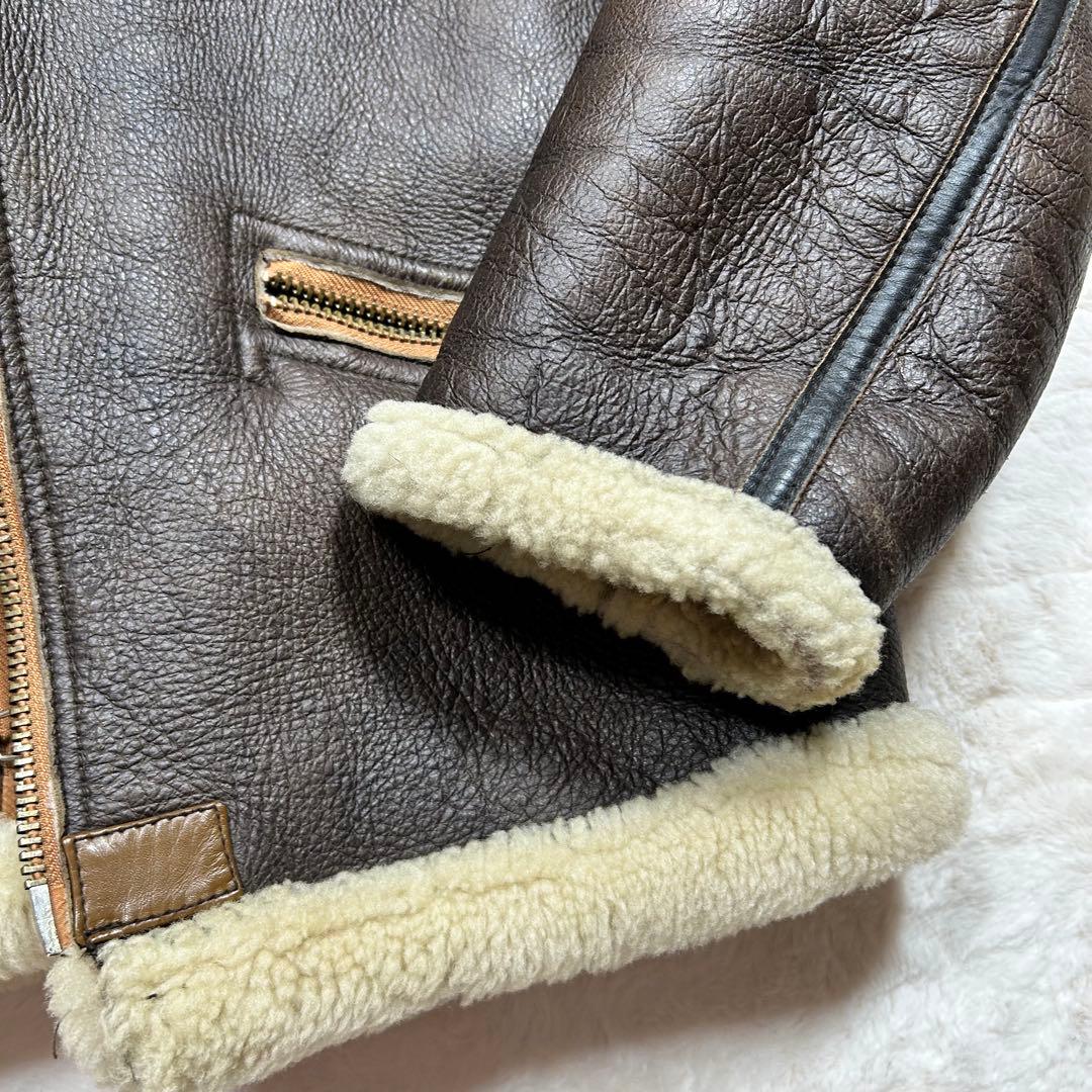 フライトジャケット　ムートンジャケット　D-1 ビンテージ　90s リアルレザー