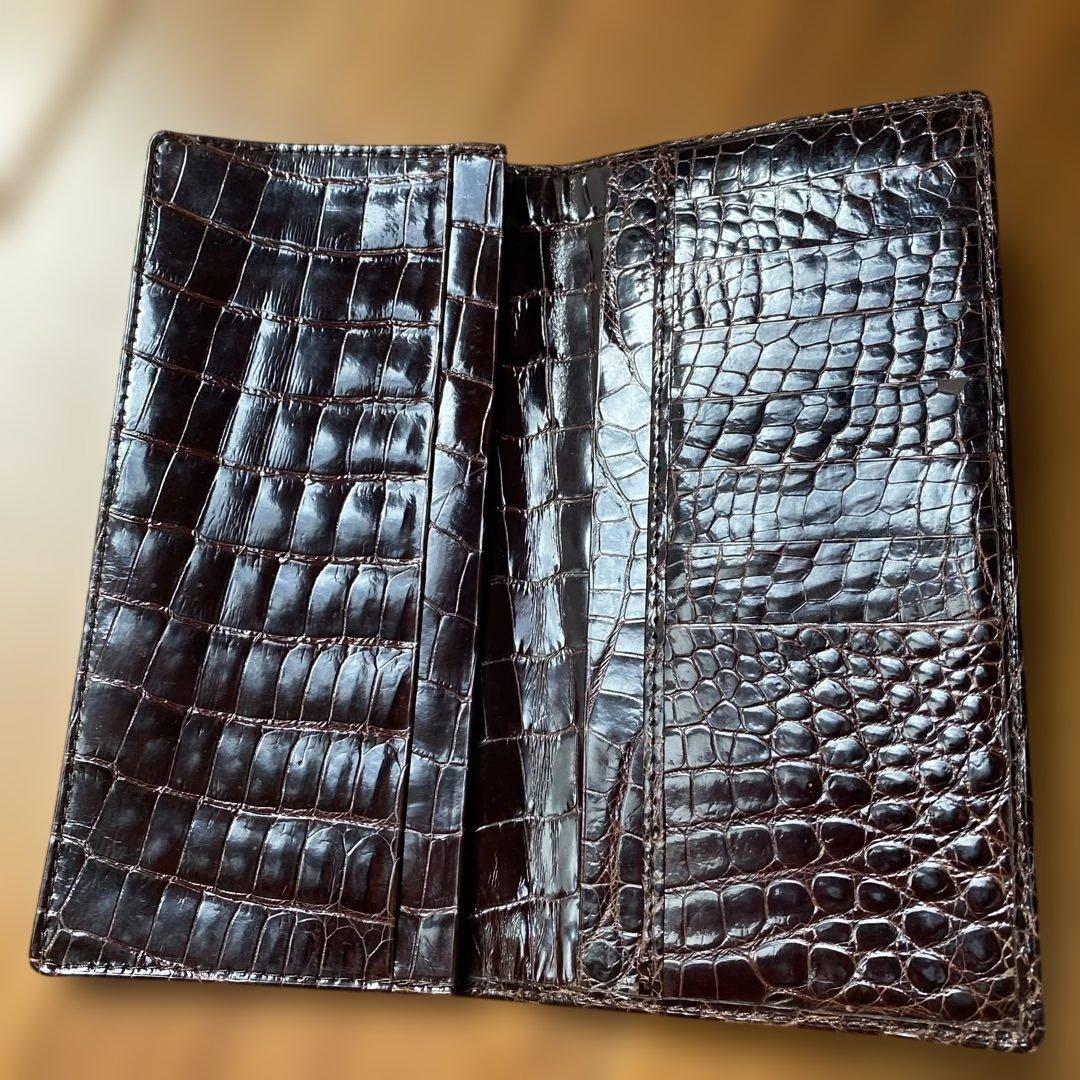 茶色クロコダイル長財布