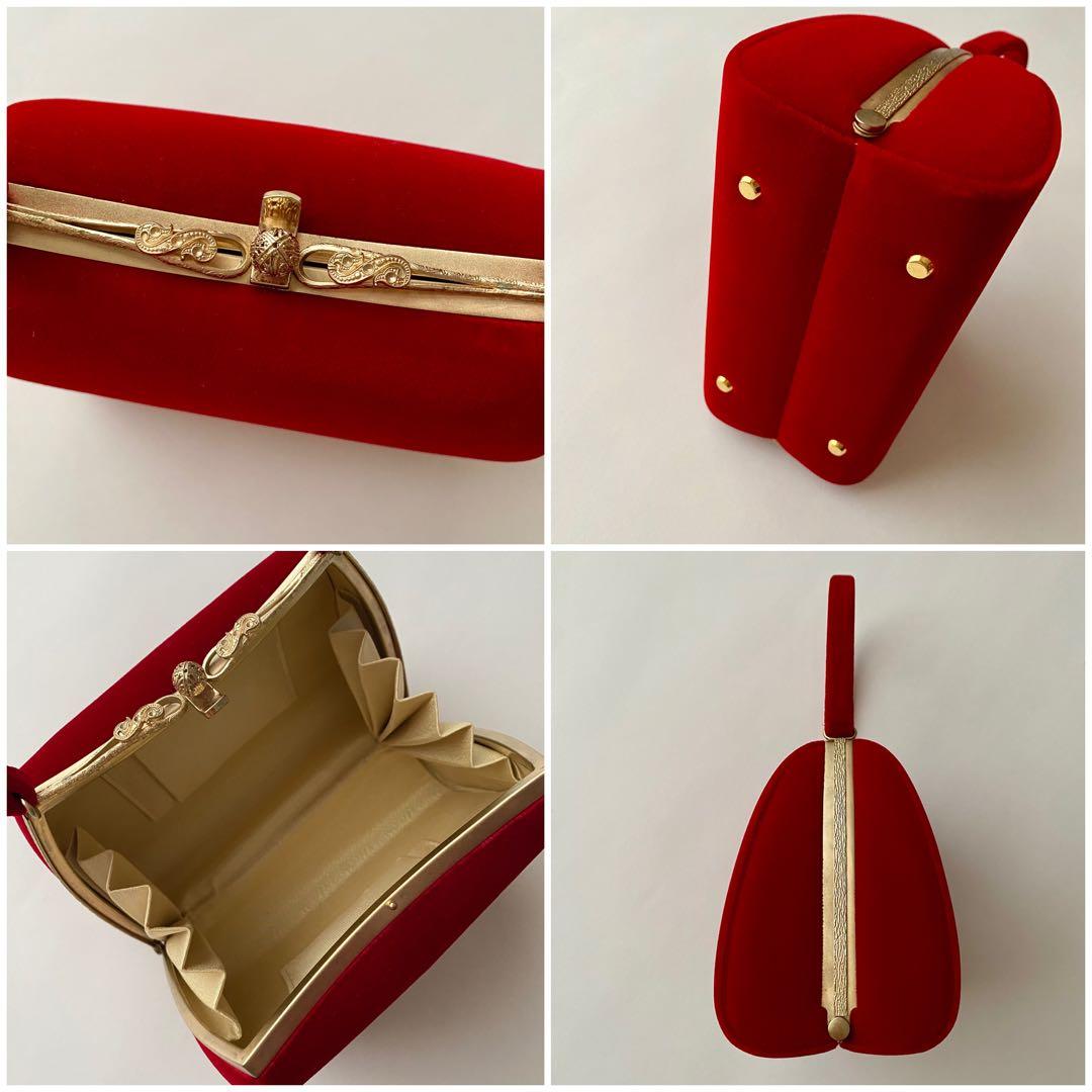 七五三　7歳女児　撫松庵　四つ身着物(襦袢 半衿付き) 袋帯セット　赤　梅　兎