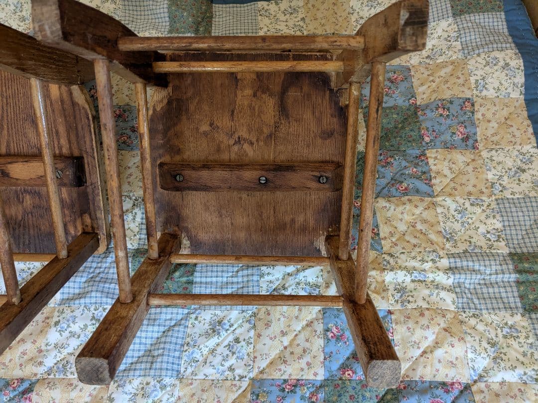 USAアンティーク　木製チャイルドChair　２脚セット　子供椅子セット