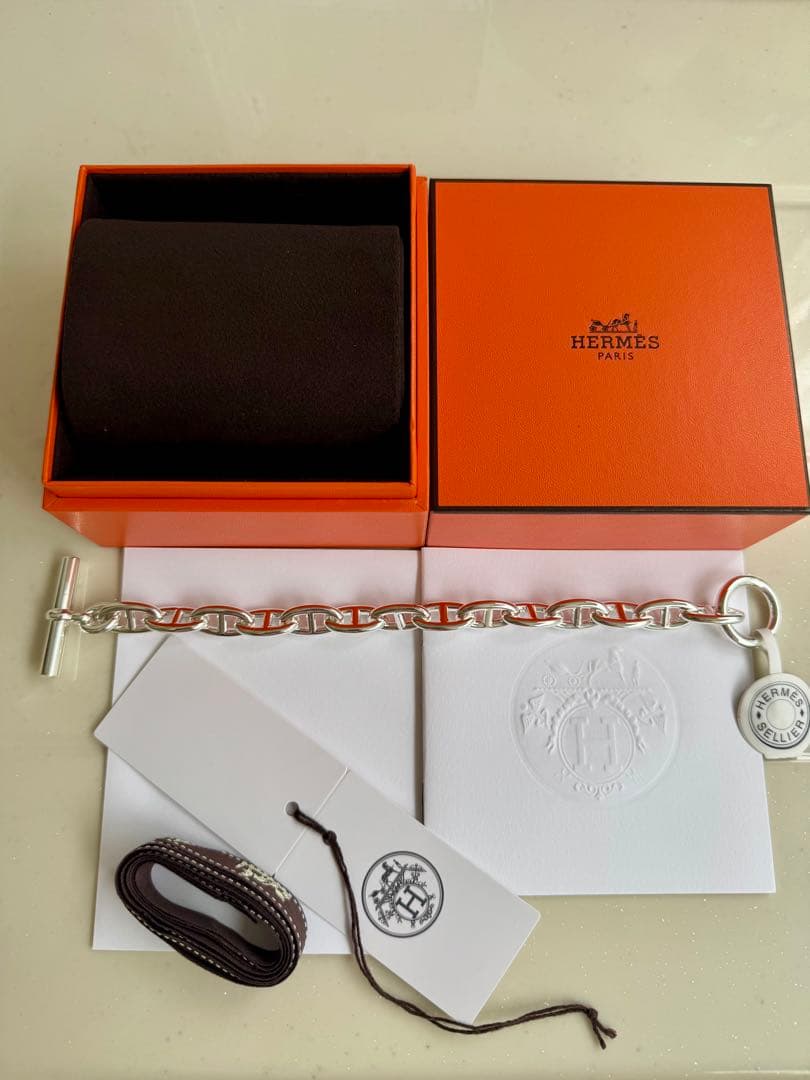 新品未使用HERMESエルメス シェーヌダンクル GM14コマ ブレスレット
