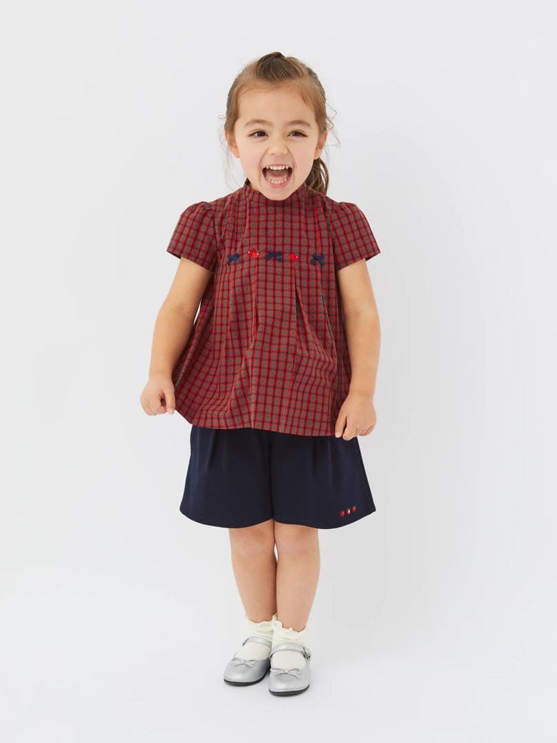 2025年最新作 新品未使用品 リボンチュニック ファミリアチェック