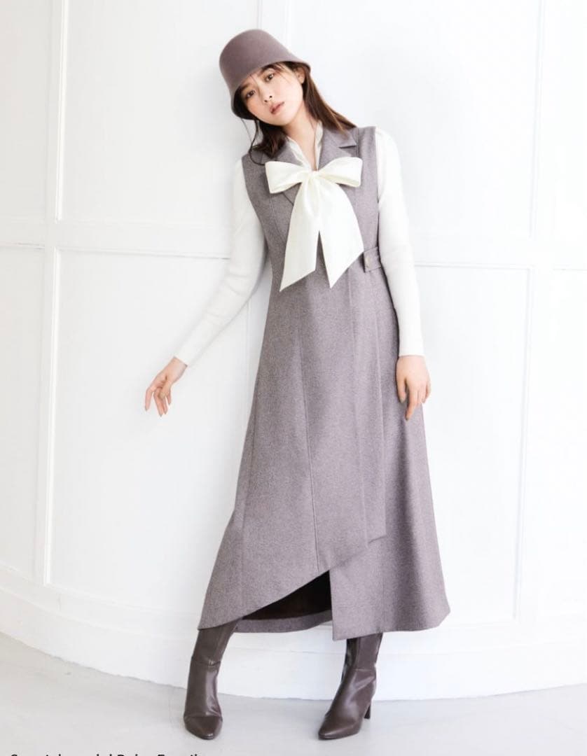 snidel ノースリテーラードロングワンピース