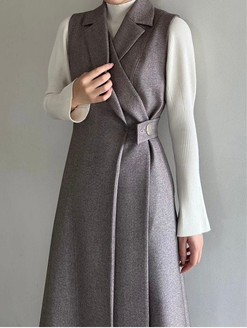 snidel ノースリテーラードロングワンピース