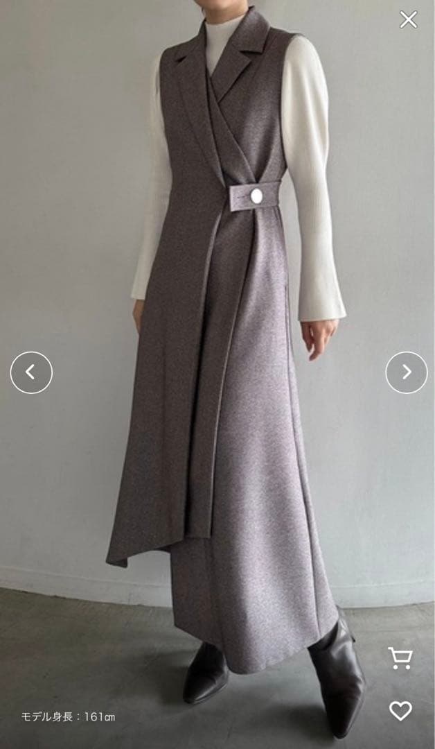 snidel ノースリテーラードロングワンピース