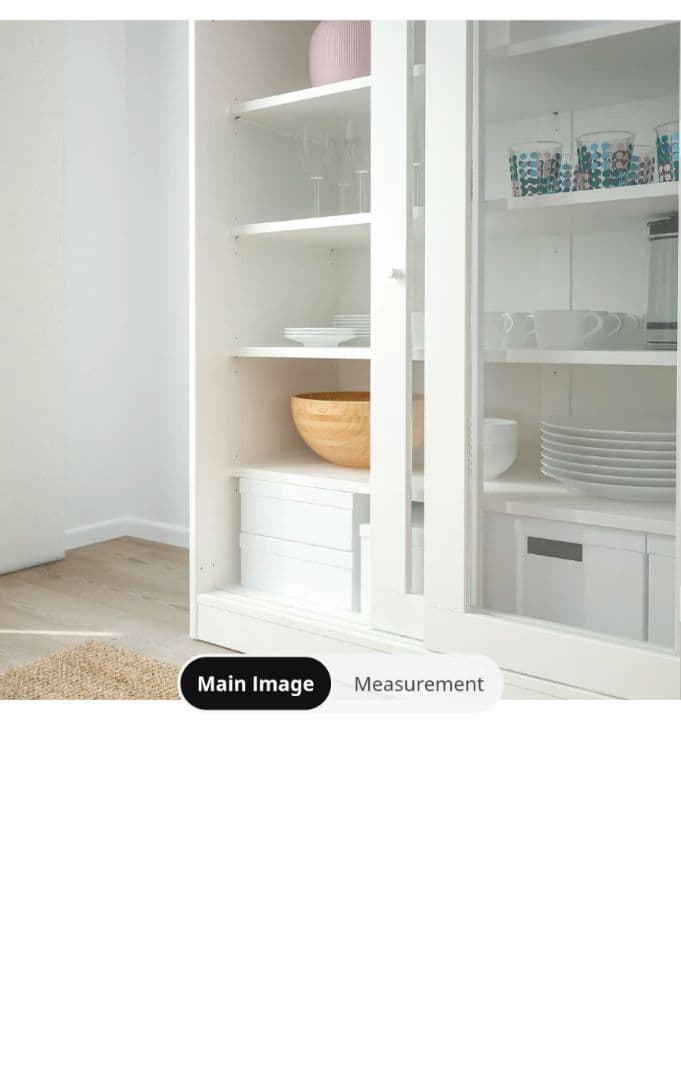IKEA SYVDE cabinet with glass doors ②