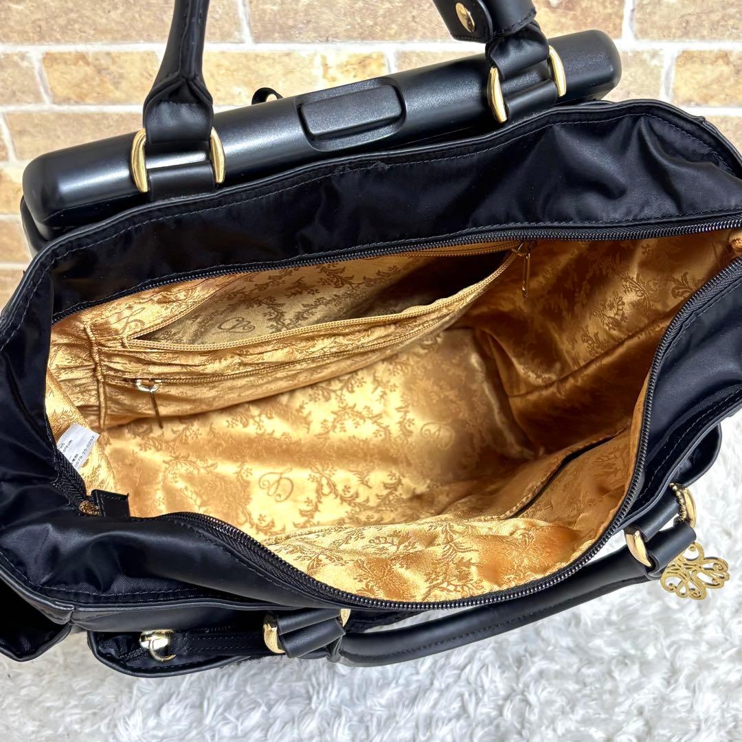 【美品】 スワニー 近沢レース店コラボ ノワール キャリーバッグ 4輪 15L