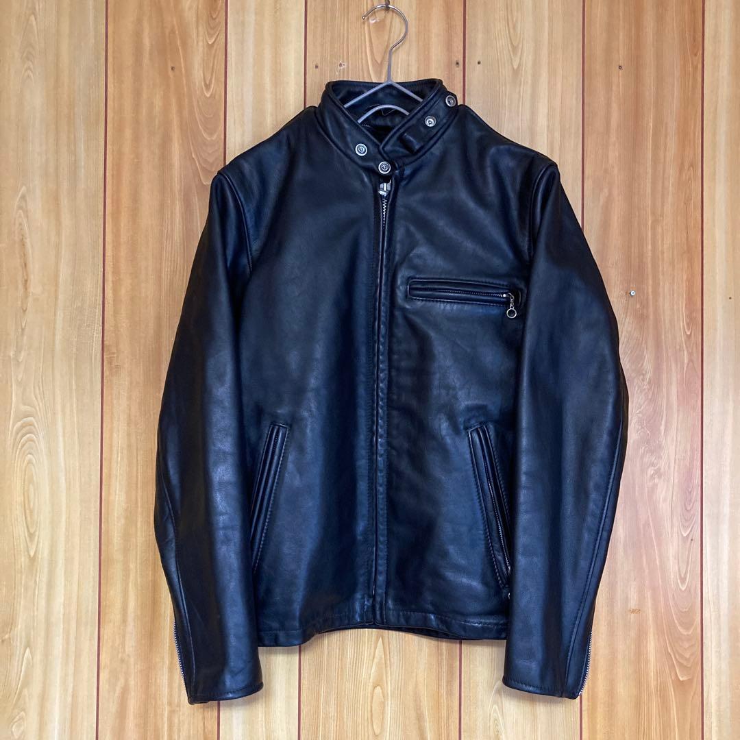 Schott 641 シングルライダース　 ボアライナー付 サイズ34 ブラック