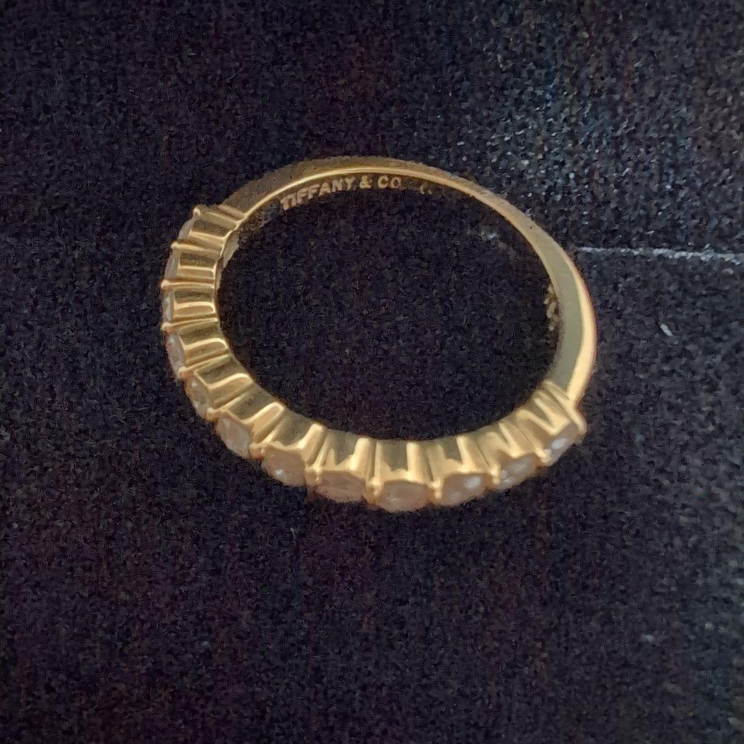 ティファニー ハーフエタニティ リング ダイヤモンド ゴールド
