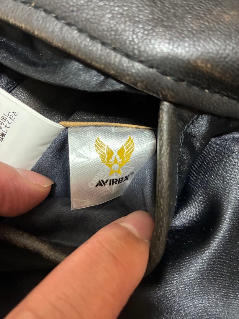 本日8日限定値下げ！AVIREX シングルレザージャケット羊革XL