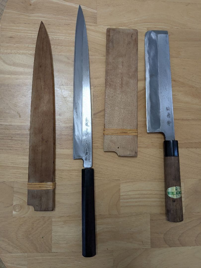 左利き用　博多菊秀　本焼き　柳刃包丁　菜切　セット