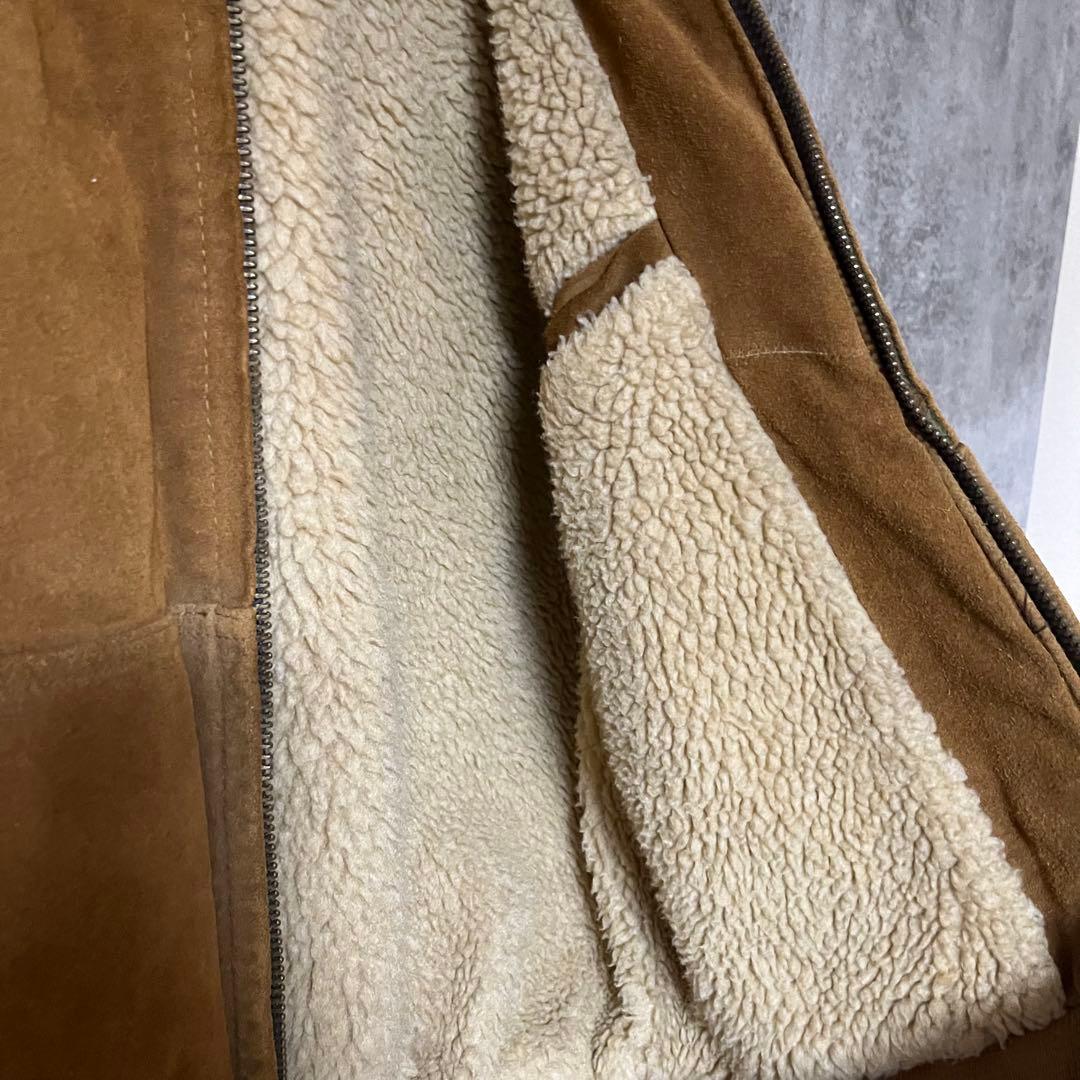 80's Schott スエード レザージャケット USA製 ジップアップ 42