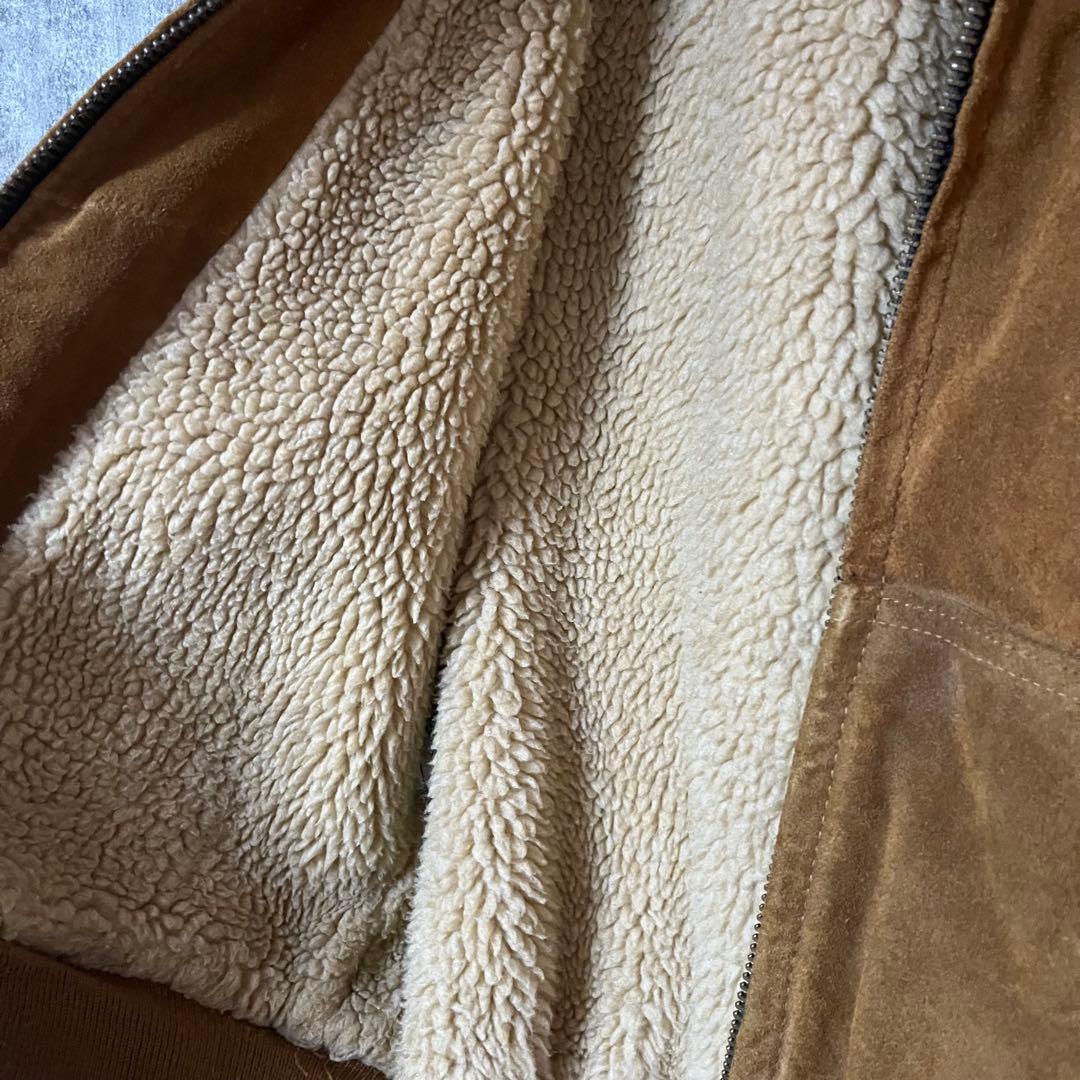 80's Schott スエード レザージャケット USA製 ジップアップ 42
