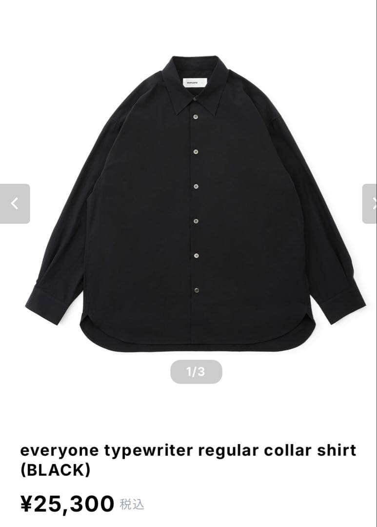 トップス everyone typewriter regular collar shirt