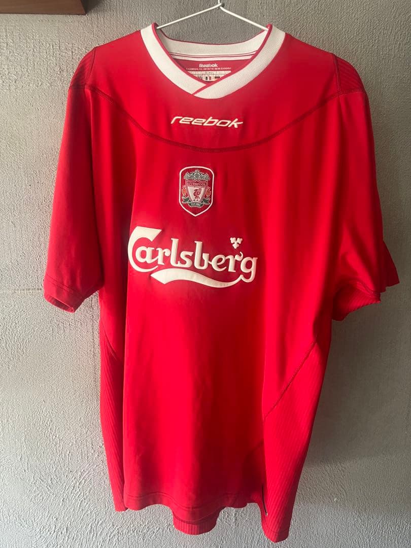 02-04リバプールFC Reebok ユニフォームXLカールスバーグリーボック