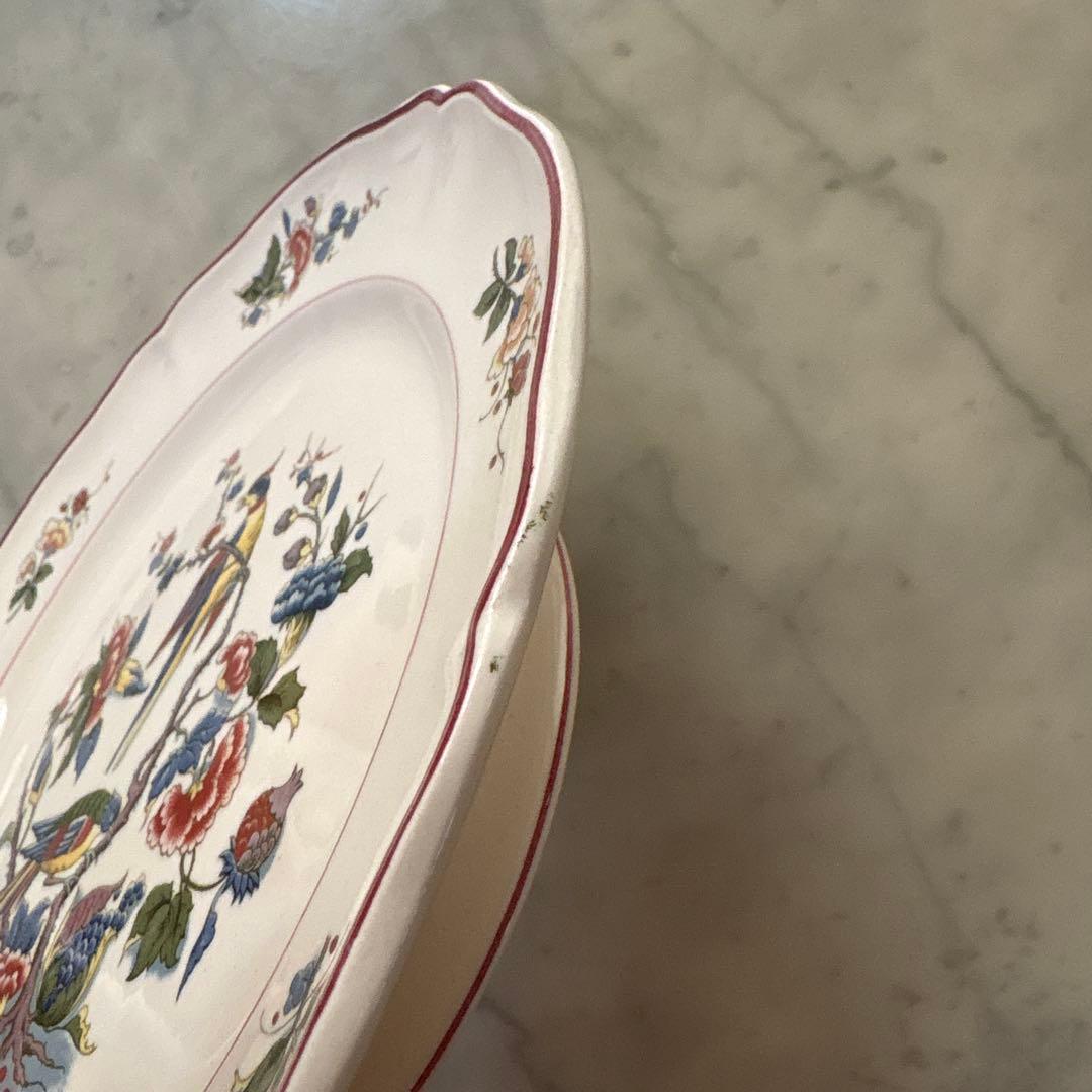 フランス　アンティーク　ヴィンテージ　ビレロイボッホ　コンポティエ　シノワズリ