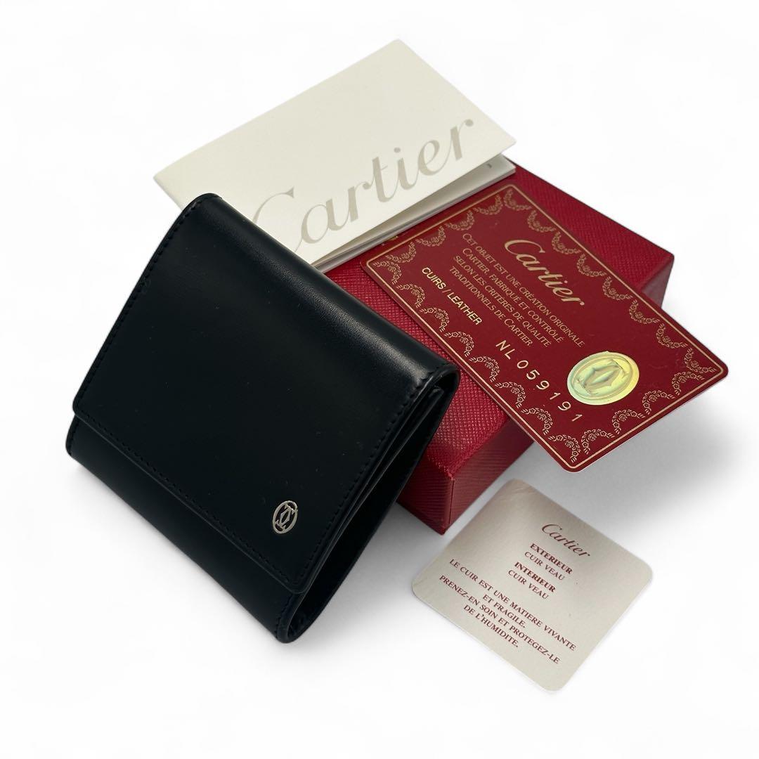 【極美品】カルティエ ケース ギャランティカード 黒 ブラック 小銭入れ