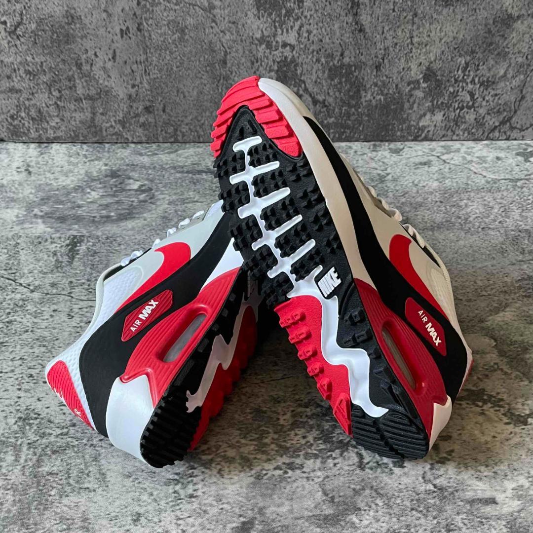 ★NIKE AIR MAX 90 G 赤 24.5 ナイキ エアマックス ゴルフ