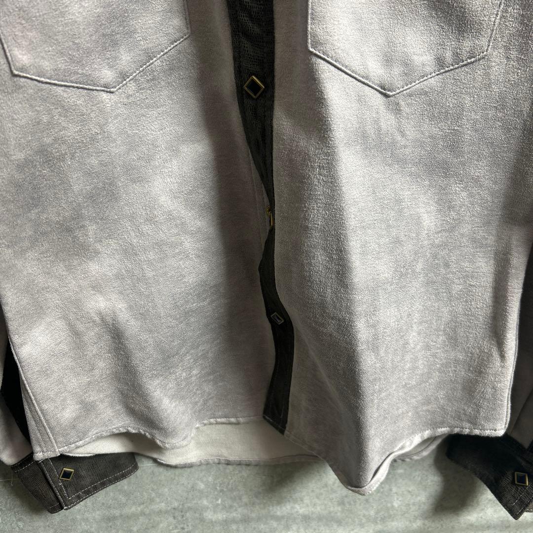 tornado mart レザータッチ ウエスタンシャツ y2k グランジ