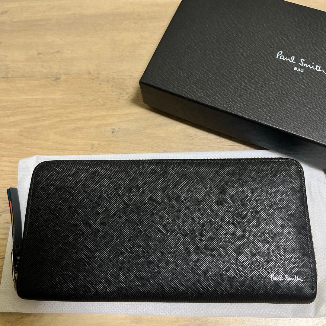 新品未使用 ポールスミス ブライトストライププラー 長財布