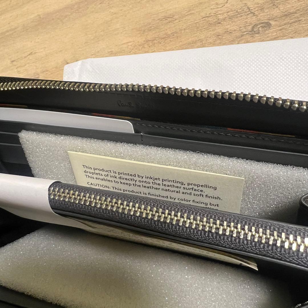 新品未使用 ポールスミス ブライトストライププラー 長財布