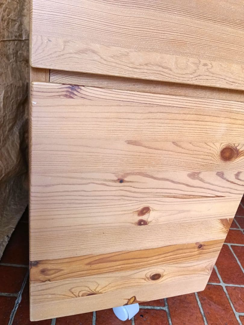 【廃盤】無印良品 MUJI パイン材 キャビネット サイドチェスト キャスター付