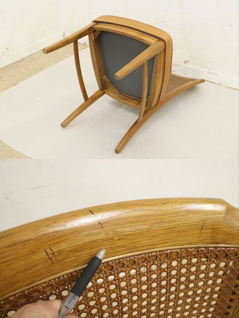 カリモク最高峰【ドマーニ】モーガントン・ダイニングチェア③本革・ライトコニャック