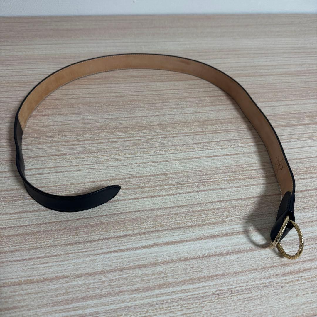 美品/シセイ cisei ベルト ダブルリング C2001 ブラック