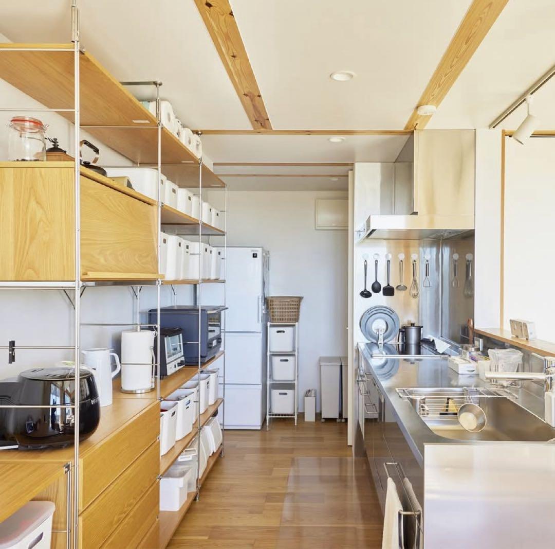 ⭐️美品⭐️無印⭐️ステンレスユニットシェルフ⭐️大⭐️人気カラー⭐️ダークグレー（黒）